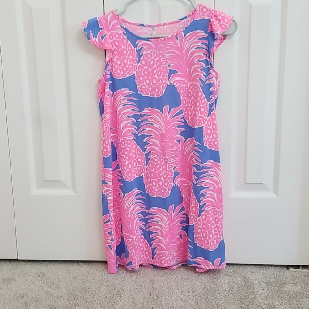 Lilly Pulitzer Girls Pineapple Print Dress XL